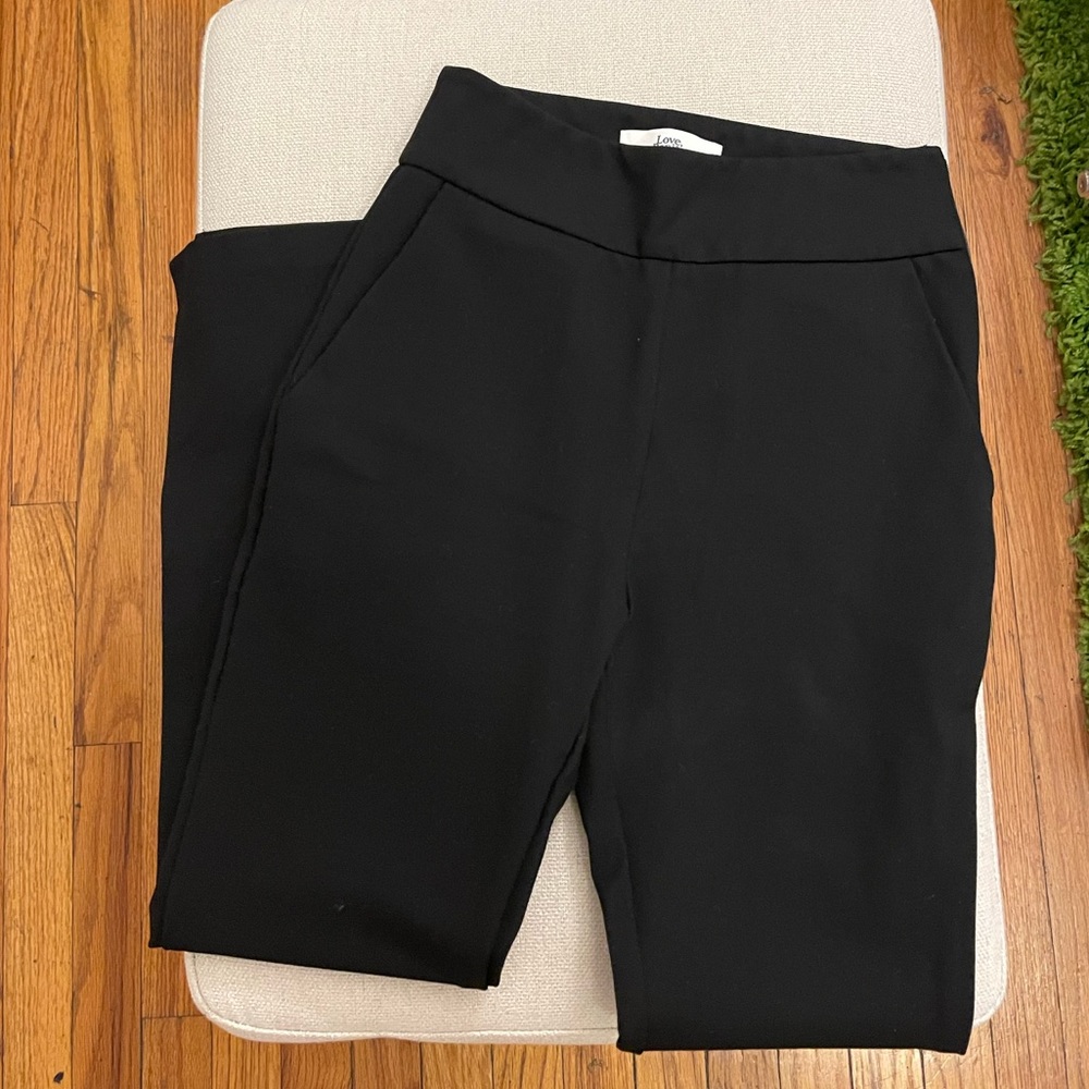 love bonito black flared slit pants